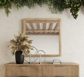 Nova Domus Santa Monica Modern Natural Oak Square Mirror