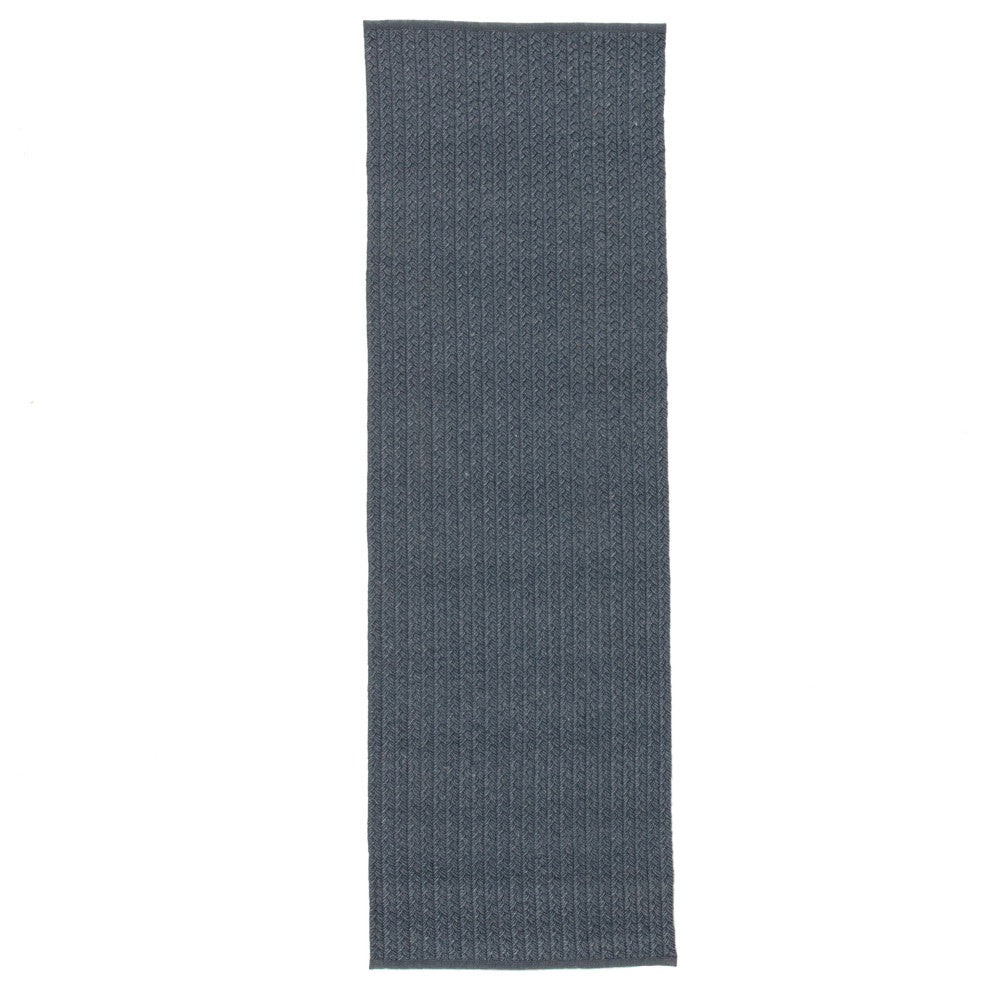Jaipur Living Iver Indoor/Outdoor Solid Blue/Gray Area Rug, 3'x12'