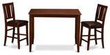 3-Piece Counter Table Set, Counter Table, 2 Counter Chairs.