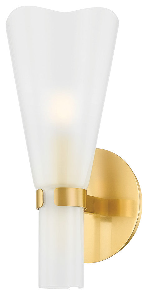 Hudson Valley Pine Island Wall Sconce 5", Aged Brass