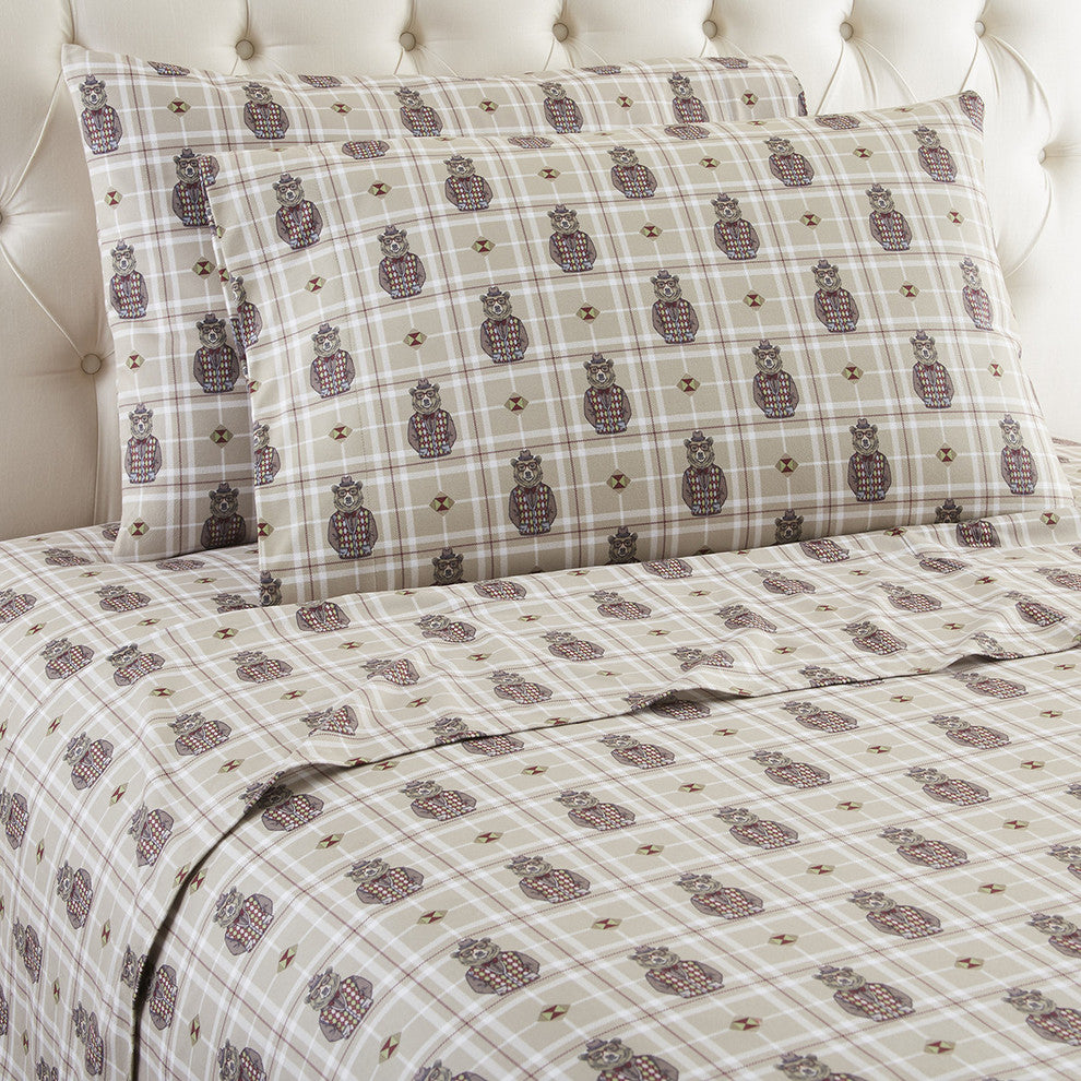 Grizzly B. Cool Micro Flannel Sheet Set, King