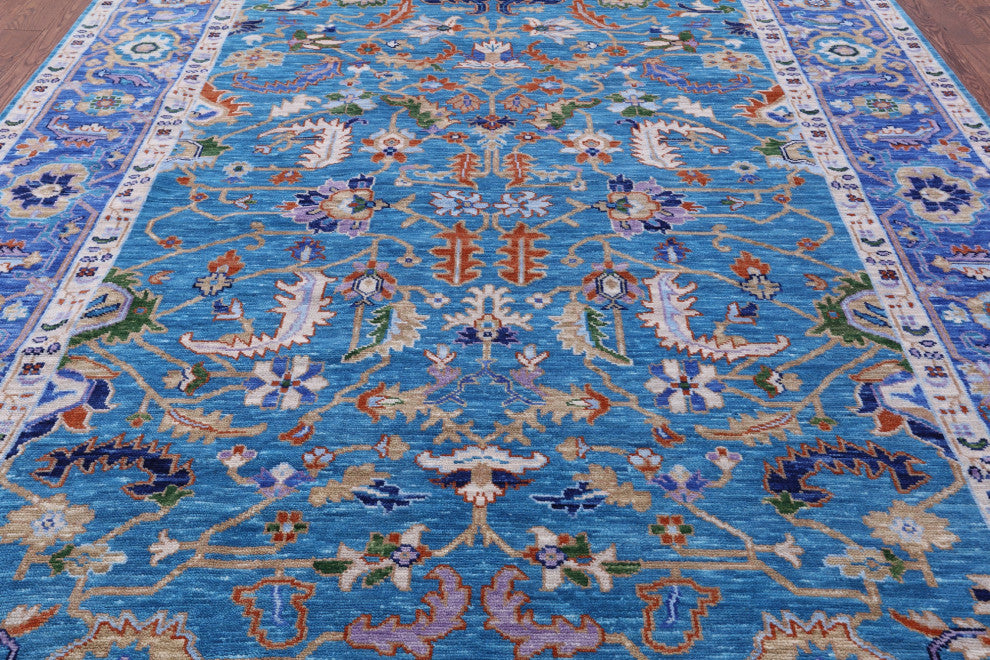 9' 1" X 11' 11" Hand Knotted Persian Fine Serapi Wool Rug - Q15844