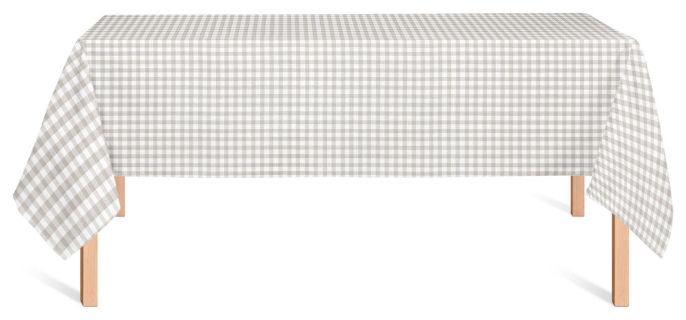 Gray Buffalo Check 58x102 Tablecloth