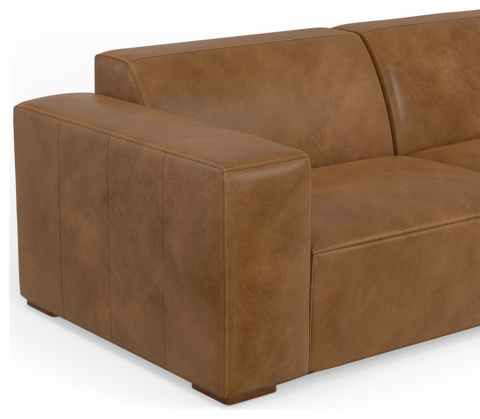 Rex 2-Seater Modular Sofa in Genuine Leather