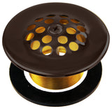 1-3/8" Bath Drain With Grid and Screw, Oil Rubbed Bronze
