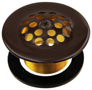 1-3/8" Bath Drain With Grid and Screw, Oil Rubbed Bronze