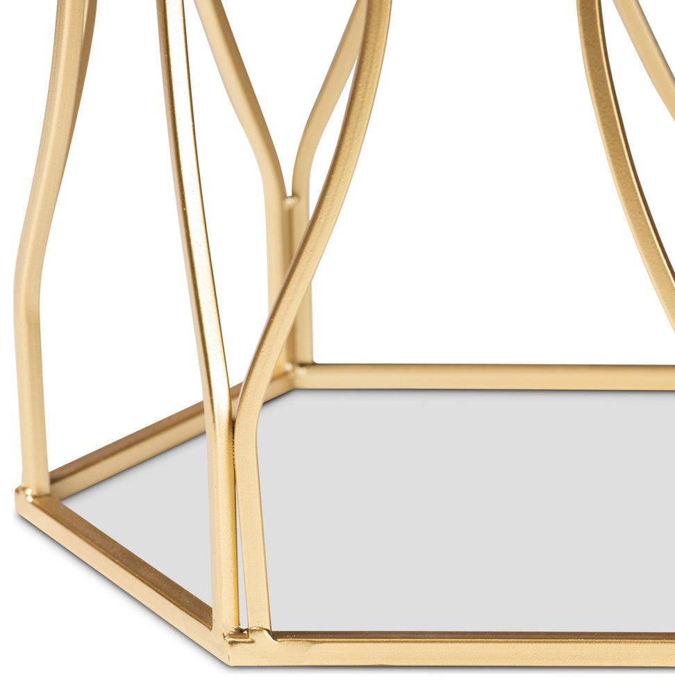 Octavio Contemporary End Table, Gold