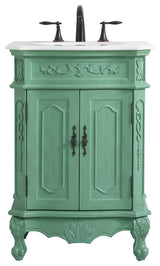 Bathroom Vanity, Vintage Mint, 24", Single Sink
