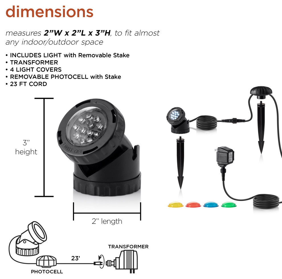 LED Single Light With Photocell and Transformer