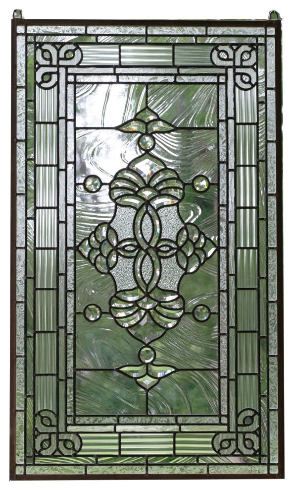All clear beveled glass window Panel, 20"x34"