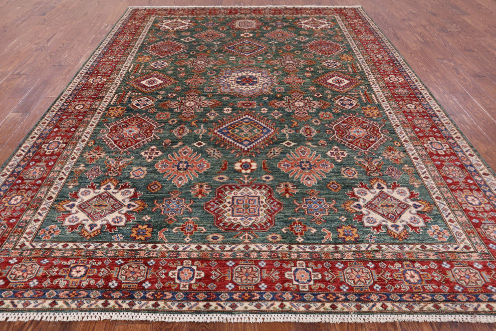 Super Kazak Hand-Knotted Wool Rug 8' 6" X 10' 4" Q5034