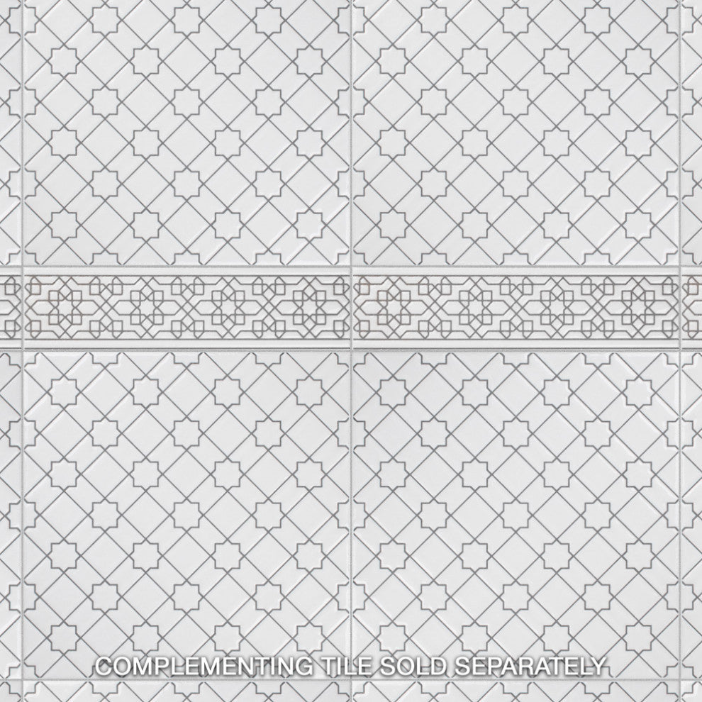 Sevillano Listello Estrella White Ceramic Wall Trim