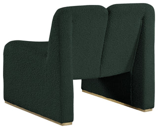 Alta Boucle Fabric Upholstered Accent Chair, Green