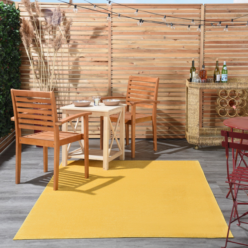 Nourison Essentials 6' x 9' Yellow Outdoor Area Rug