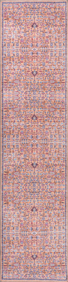 Kemer All-Over Persian Machine Washable Indoor Multi Area Rug, Multi, 2 X 8