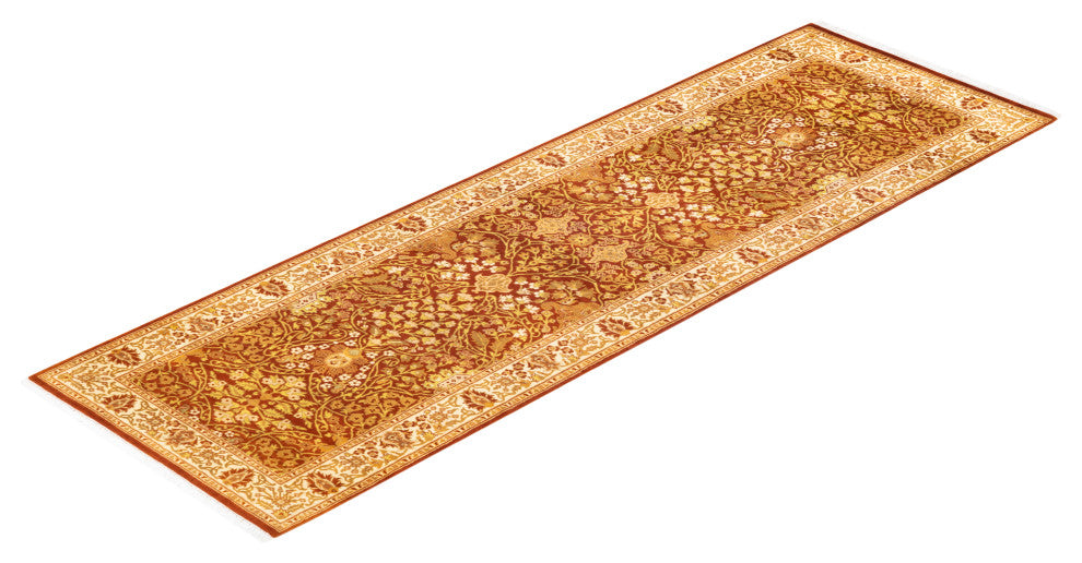 Mogul, One-of-a-Kind Hand-Knotted Area Rug Orange, 2'7"x8'3"