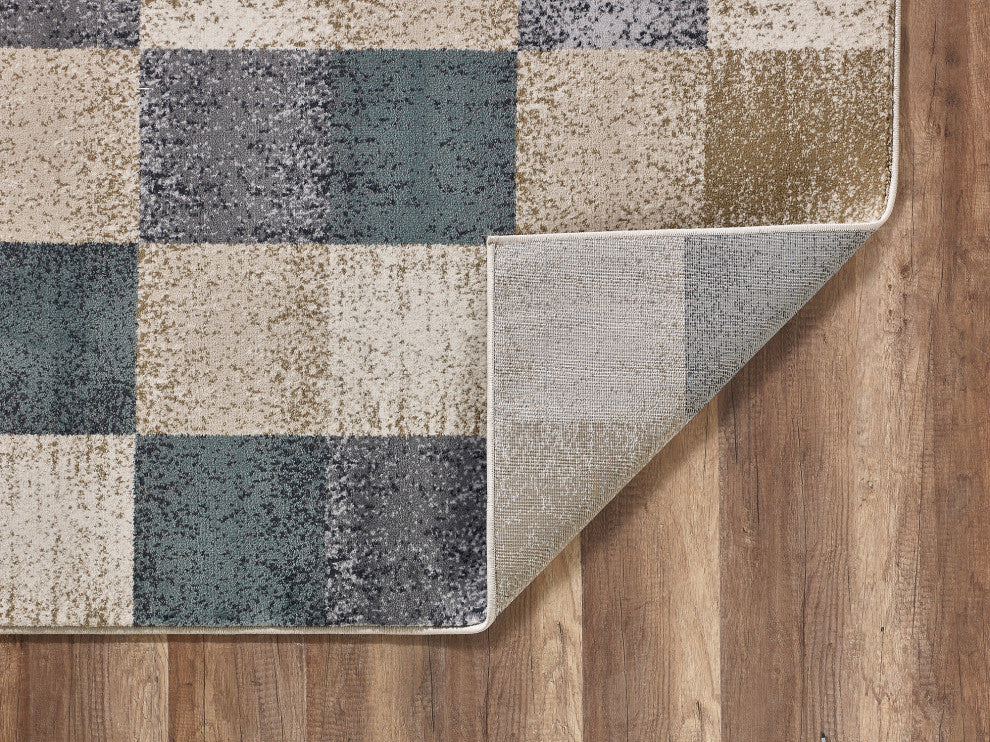 Avalon Checkered Area Rug, Ivory, 7'10 X 9'10