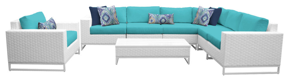 Miami 8 Piece Outdoor Wicker Patio Furniture Set 08b