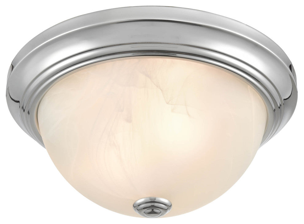 2 Light 11" Chrome Flushmount