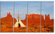 Tent in Monument Valley, Oversized Landscape Canvas Art, 48"x28", 4 Panels