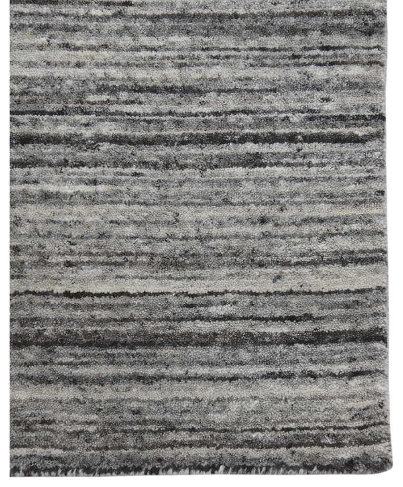 Heaven Lumia Area Rug, Silver, 8' x 10', Striped
