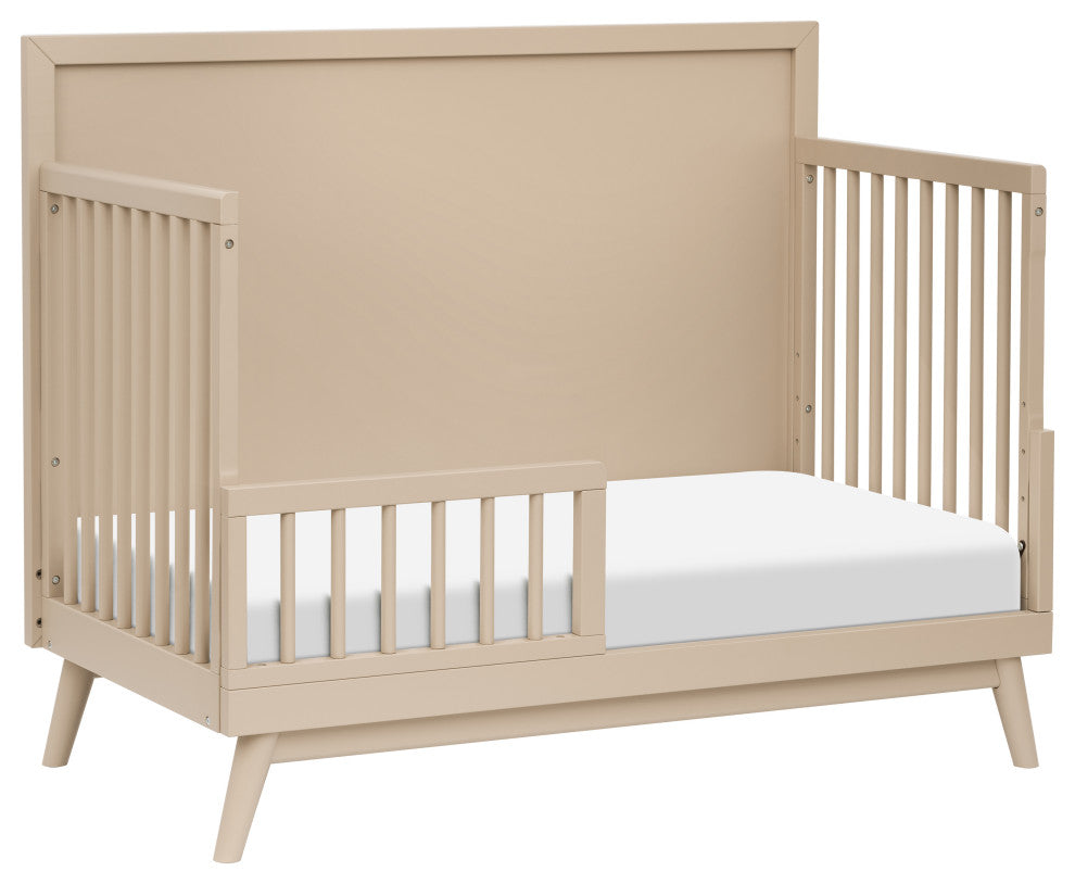 Palma 4-in-1 Convertible Crib With Toddler Bed Conversion Kit, Taupe
