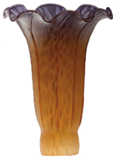 Meyda Lighting 10168 3"W X 5"H Amber/Purple Lily Shade