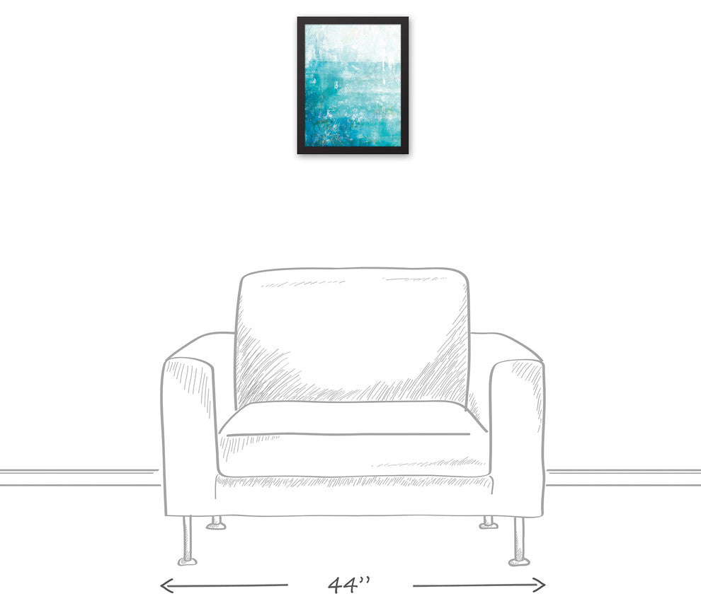 Rising Tide Abstract 11x14 Black Framed Canvas