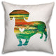 Colorful Silhouette Dachshund 20x20 Spun Poly Pillow