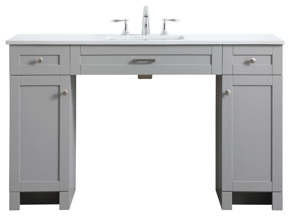 54" ADA Compliant Bathroom Vanity, Gray