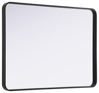 Home Living Contour Metal Rectangle Mirror 30x40, Black