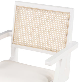Abby Chair, White, White Finish, Arm Chair
