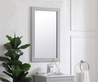 18" Contemporary Grey-Light Vanity Mirror