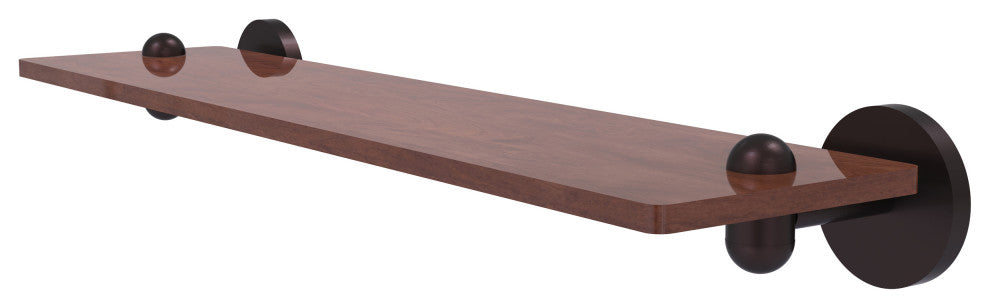 Tango 22" Solid Wood Shelf, Antique Bronze