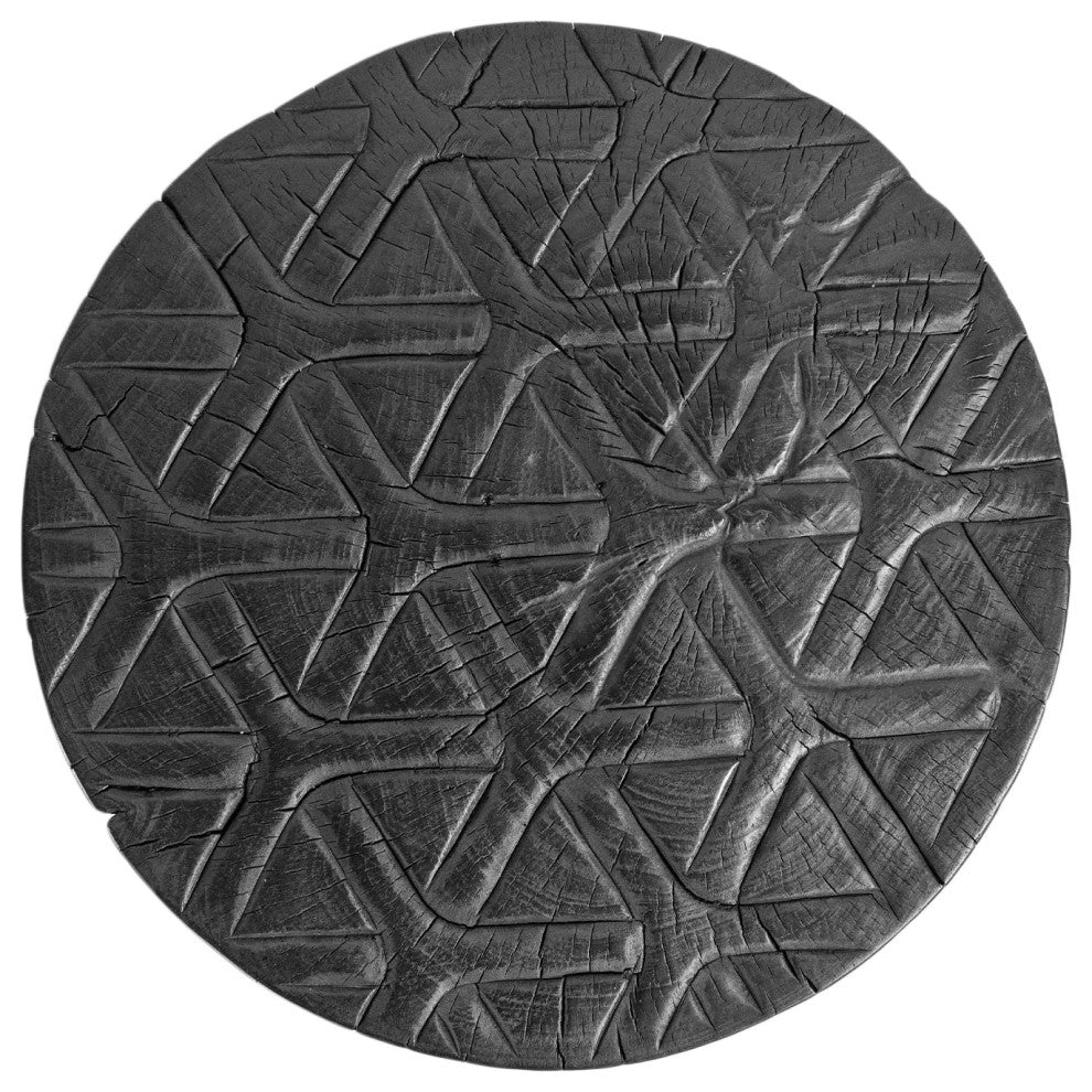 Ebony Gumdrop Cane Print Stool / Side Table