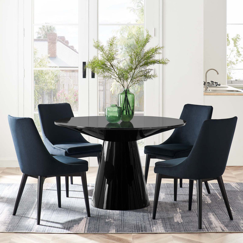 Provision 47" Round Dining Table, Black