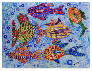 Charlsie Kelly 'Tropical Fish Pattern' Canvas Art, 24"x18"