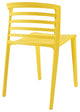 Modern Contemporary Kitchen Dining Side Chair Yellow, Outdoor and Indoor