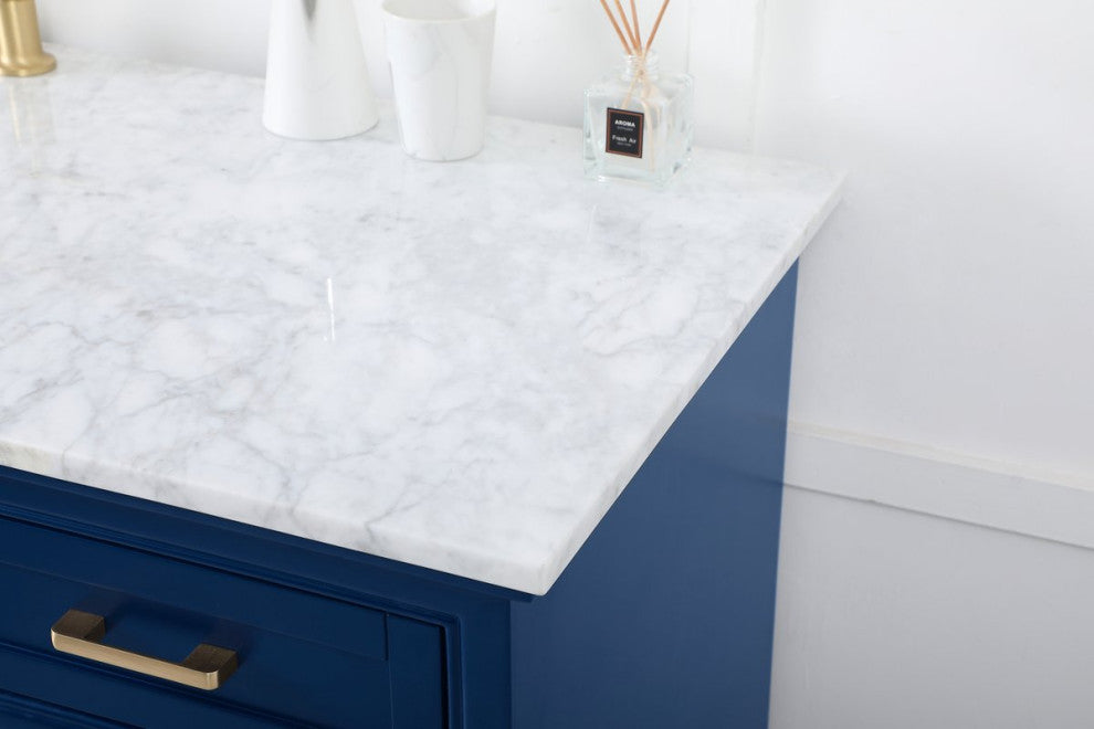 Amber Single Bathroom Vanity, Blue, Blue, 60"