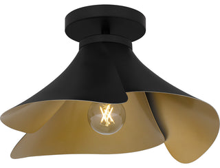 Quoizel QSF6747 Wisp 15"W Semi-Flush Ceiling Fixture - Matte Black