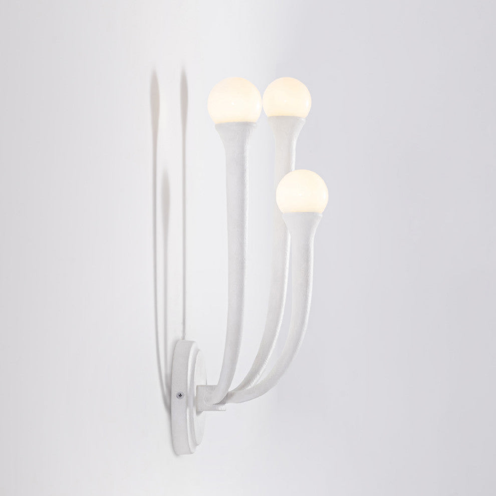 Breeze 3 Light Wall Sconce Matte White