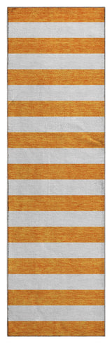 Premium Machine Washable Mayfield AMF528 Orange 2'3" x 7'6" Runner Rug