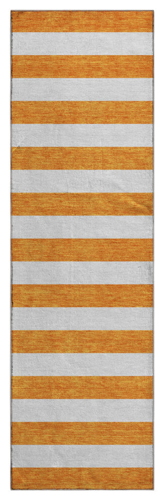Premium Machine Washable Mayfield AMF528 Orange 2'3" x 7'6" Runner Rug