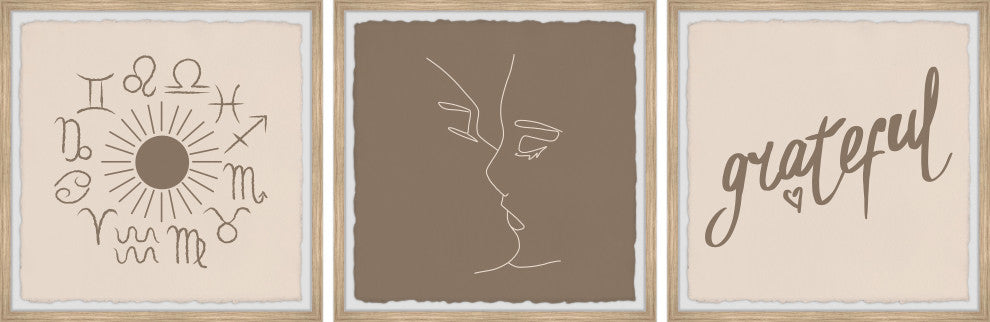 Always Grateful Triptych, 3-Piece Set, 12x12 Panels