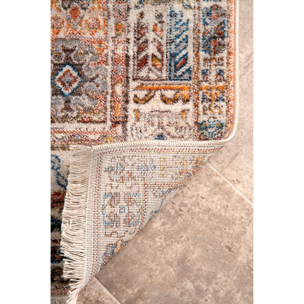Nuloom Farley Medallion Fringe Area Rug, Khaki 2'6"x10'