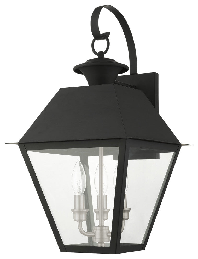Black Classic, Colonial, Historical, Timeless Outdoor Wall Lantern