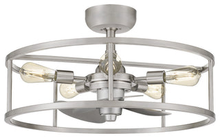 Quoizel NHR3124BN Five Light Fandelier, Brushed Nickel Finish