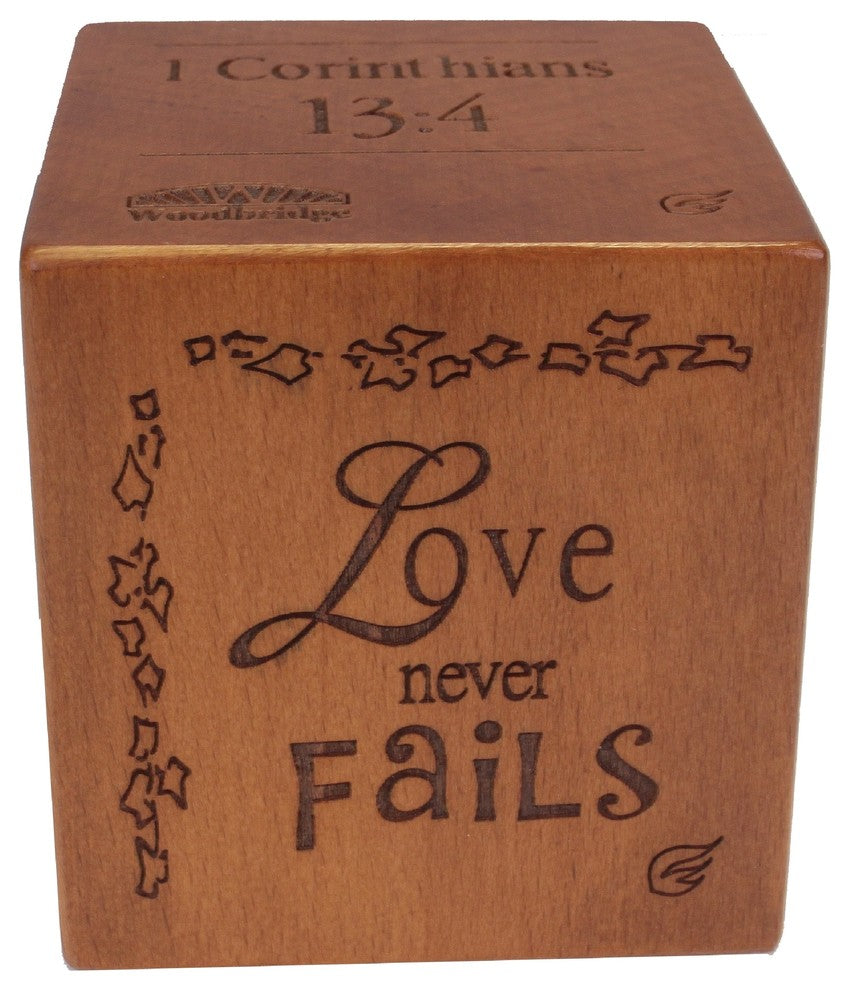 Woodbridge Lighting Light House Wood Bible Cube Paper Weight Accessory in Walnut