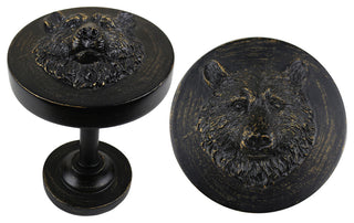 Bear Drapery Medallion Holdback, Burnt Gold