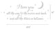 I Love You All The Way Quote Lettering Wall Decal, White/Maize